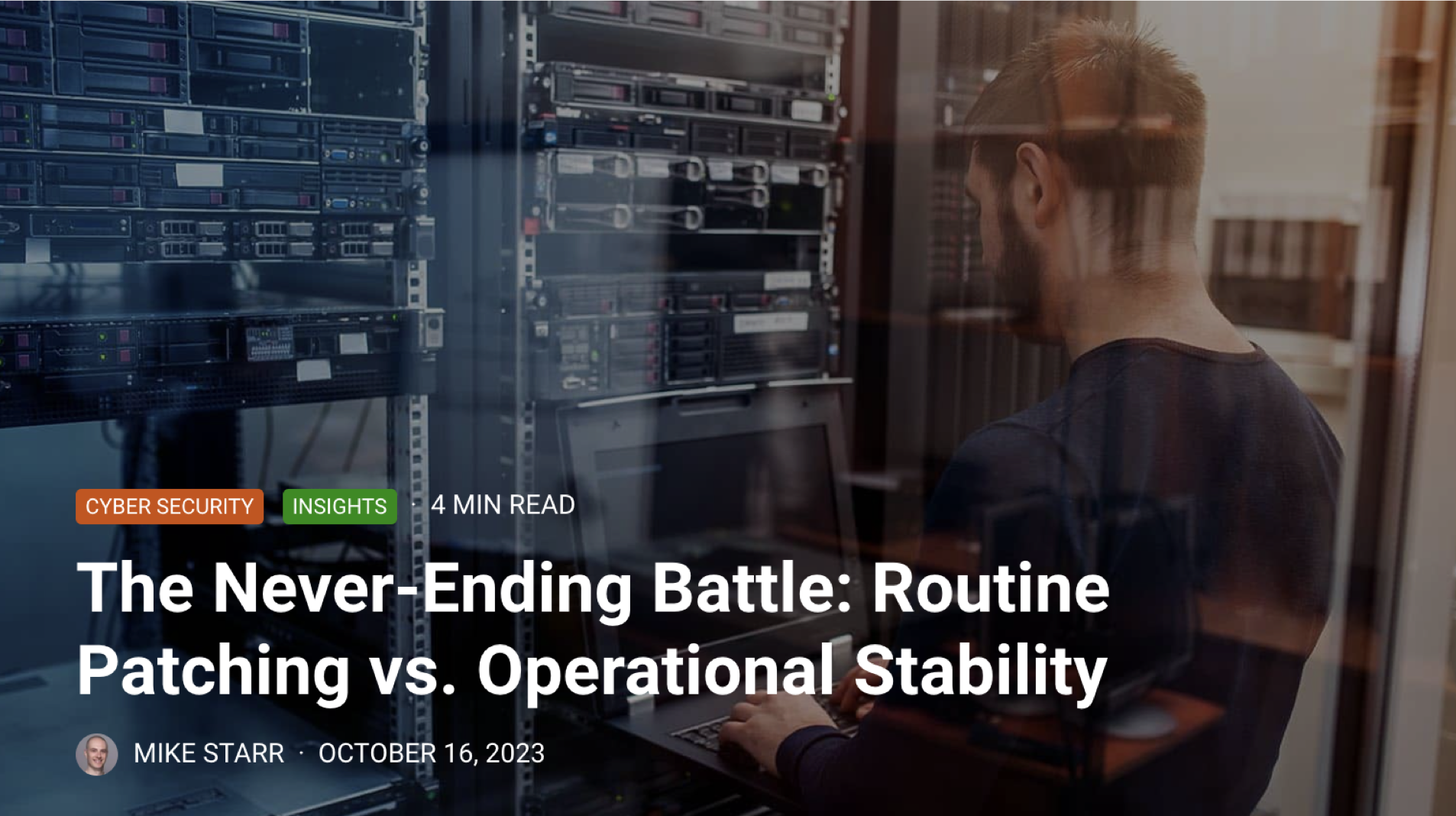 Operational risk is the primary challenge to aggressively mitigating cyber risk.