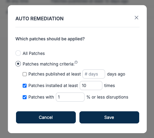 trackd AutoPilot enables users to set rules that quantify their risk tolerance for auto-patching.